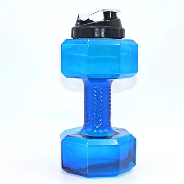 Customized New Arrival Outdoor Fitness Dumbbell Shape Drink Plastic Sport Water Bottle for Gym