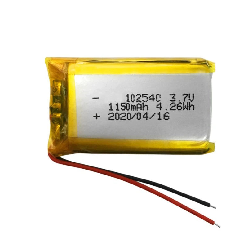 Lithium Polymer Li Ion Battery 3.7v 500mah 502540 1150mah 102540 Battery for Small Portable Devices