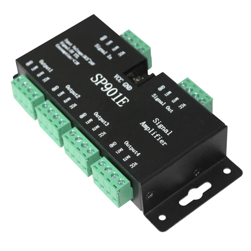 SP901E LED Pixel SPI Signal Amplifier Repeater for WS2812B WS2811 WS2813 SK6812 WS2815 Magic RGB Addressable LED Strip Light