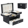 Hot Selling Leather Luxury Bangles Jewelry Storage Box Rectangular Earrings Necklace Ring Bracelets Jewelry Organizer New Design