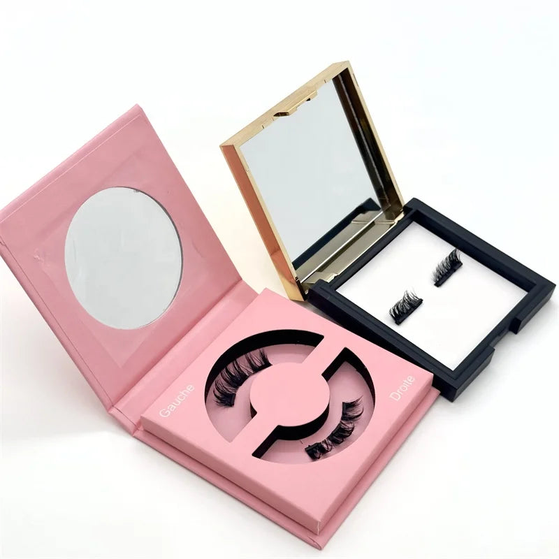 2026High Quality Handmade Customized Packaging Ecological 3D Synthetic Hair False Eyelashes Wholesale Quantum Magnetic