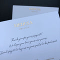 Luxury Gold Foil Embossed White Business Cards & Valentine's Day Greeting Cards Custom Embossed Logo Printing