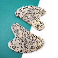 DIY Summer Hot Item Natural Facial Gua Sha Heart Dalmatian Jasper Massage Tools