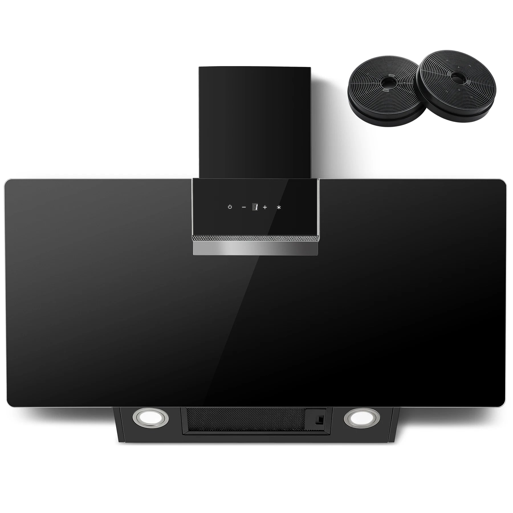 SNDOAS 90cm Range Hood A+++ 800 M³/h Drafting Power 3+ Booster Stages Touchscreen Activated with Activated Carbon Filter
