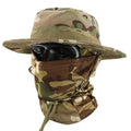 Summer Outdoor Tactical Field CS Suit Rib Hat Camouflage Bennie Fishing Hat Wide Sunscreen Breathable Rib for Outdoor Adventure MegaBDM