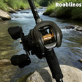 [Germany Stock] Rooblinos AK2000 Left Hand Baitcasting Reel 7.2:1 Gear Ratio Two-Speed System for Bait Lake River Fishing