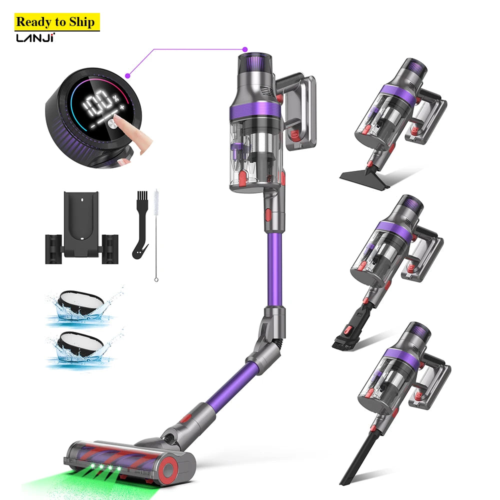RTS S702 Retail Hot Sale Cordless Stofzuiger Cyclone Stick Vacuum Cleaner RV Car Floor Electric Dry Staubsauger Battery Power