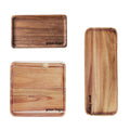 Acacia Wood Food Grade Tray Safe Home Decor Rectangular Wooden Serving Platters for FoodFruit Snacks Bread