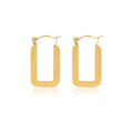 Ivanda Factory Direct Sale 304/316 Stainless Steel Gold Plated Square Pendant Earrings 18K Gold Plating Jewelry Women Made China