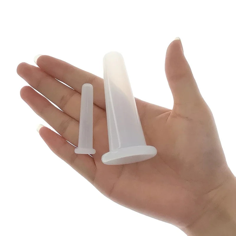 2Pcs Face Silicone Cupping Set Massage Cup Vacuum Suction Cup Massager Physical Therapy for Health Care
