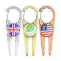 Personalized Design Magnetic Hook Belt Clip Golf Divot Repair Tool Custom Logo Golf Pitch Fork