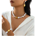 Customized Baroque Shaped Imitation Pearl Set Fashionable Stainless Steel Wedding Accessories for Women Mother's Day Gift