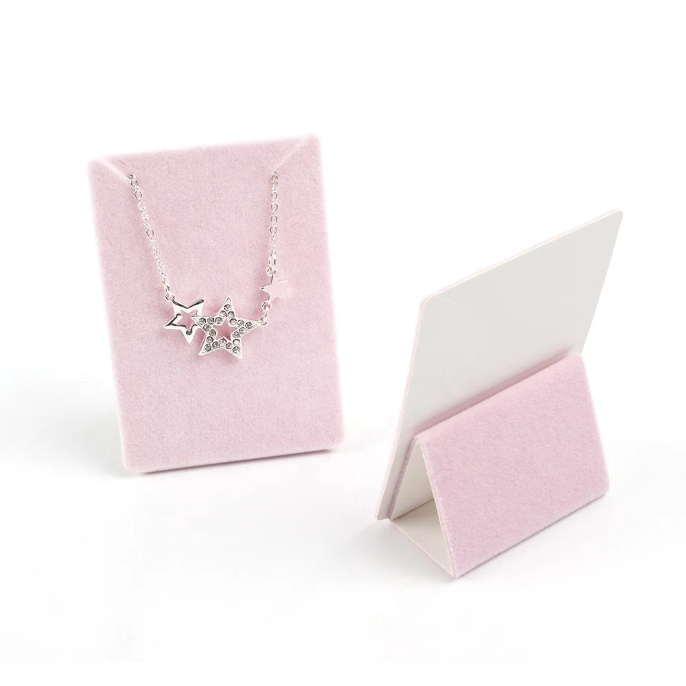 Custom Logo Standing Jewelry Display Card Offset Paper Velvet Jewelry Card for Necklace and Earring New Business Card