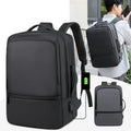 Hot Sale Unisex Laptop Black Business Travel Backpack with USB Charging Port Waterproof Air Cushion Belt 20-39L