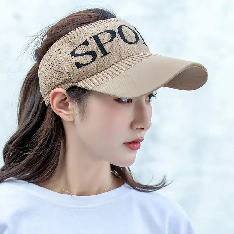 Factory Price  Knitted Visor Caps Sports Hats for Girls Breathable Outdoor Baseball Caps
