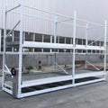 4*8 Factory Commercial Galvanized Movable Breeding Grow Table Hydroponic 4 Layer Rolling Ebb and Flow Bench Rolling Benches