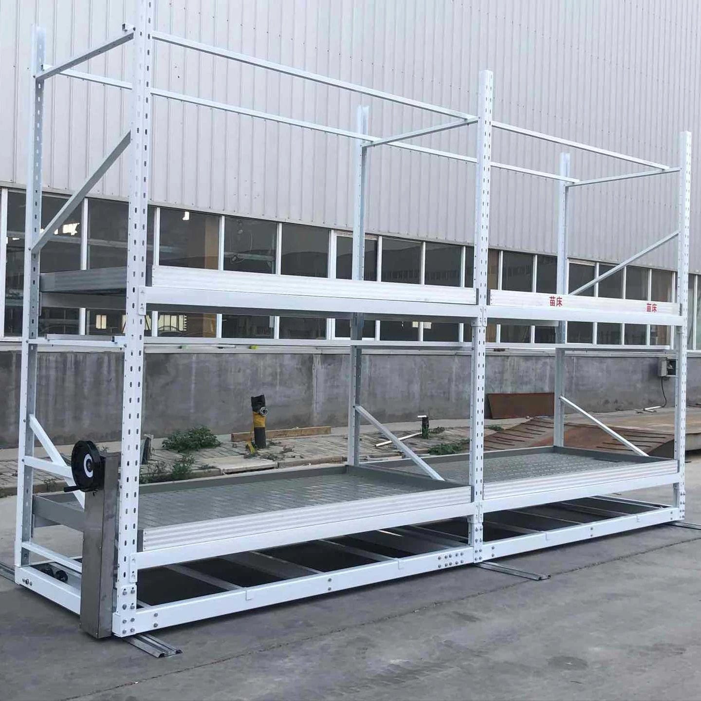 4*8 Factory Commercial Galvanized Movable Breeding Grow Table Hydroponic 4 Layer Rolling Ebb and Flow Bench Rolling Benches