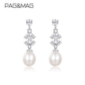 Pag&Mag Wedding New Jewelry Zirconia Sterling Silver Woman Drop Lady Earing Bridal 925 Hot Earring Flower