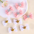 CN Princess Small Pink Crown Dog Puppy Bow Topknot PET Puppy Grooming Dog Hair Bows