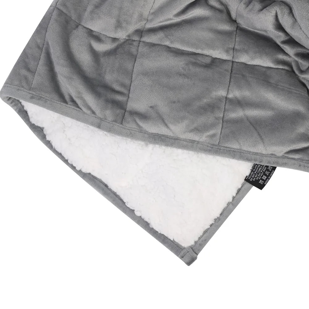 Superior Quality Sell Plush Navy Blue Flannel Blanket Sherpa Weighted Blanket