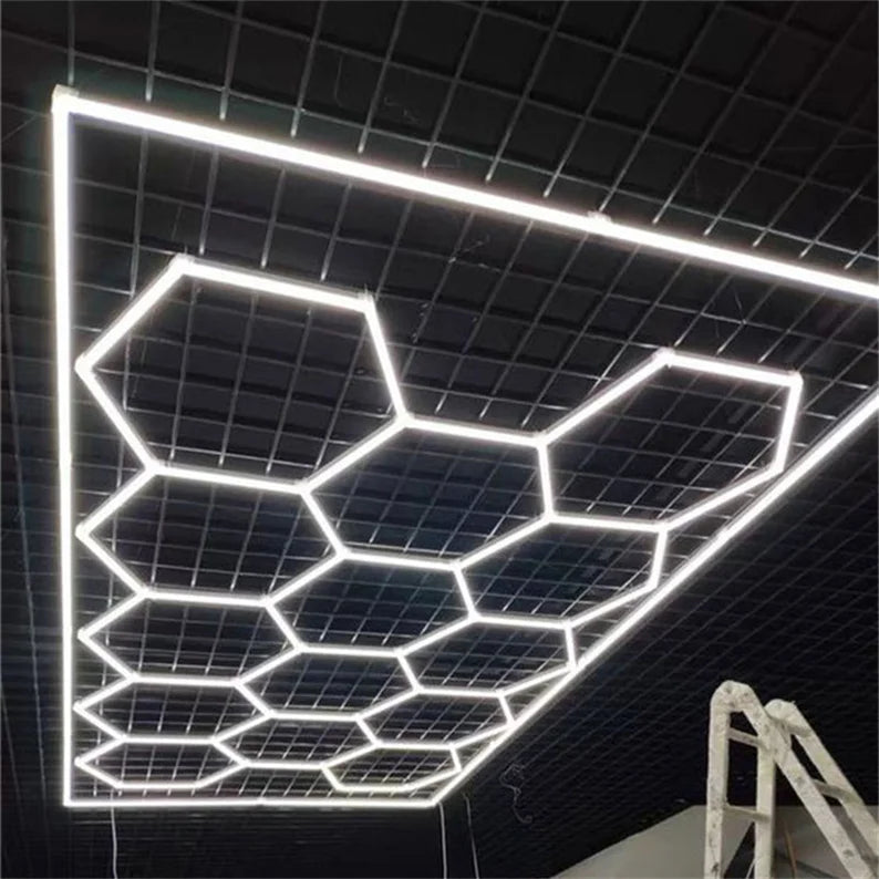 Auto Care Products Led Hexagonal Garage Ceiling Workshop Design Car Wash Supplies Detailing Lights