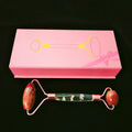 Huiying Multiple function ocean agate facial massage jade roller flower handle for face