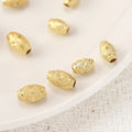 Beads Letters Sand Gold Bucket Beads for Jewelry Making 18k Sand Gold Plated Brass Modern Tribal Beaded Necklace Jewelry