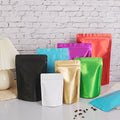 Custom Matte Glossy Holographic Aluminium Foil Food Storage Stand up Bag Resealable Ziplock Stand up Pouches for Food Package