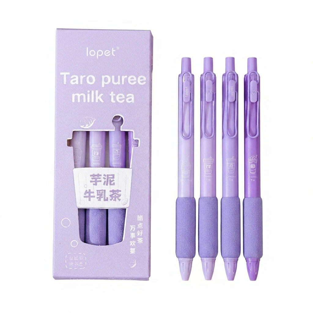 New 0.5mm ST Ball Black Ink School Gel Pens Set Office Student Rubber Block Pens with Plastic Metal Pen Clip School Stationery