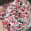 1000g DIY Craft Slime Sprinkles Christmas Red Peppermint Brown Dot Mix Polymer Clay Sprinkles Slices