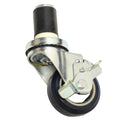 HIME HM2204 3 Inch Black and White Round Tube Expansion Mute Universal Hospital Use Furniture Caster Wheel