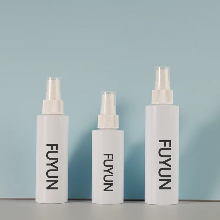 Fuyun OEM/ODM Empty Fine Mist PET 100ml/120ml/150ml White Pump Sprayer Bottle for Face Mask & Shampoo Cosmetic Packaging