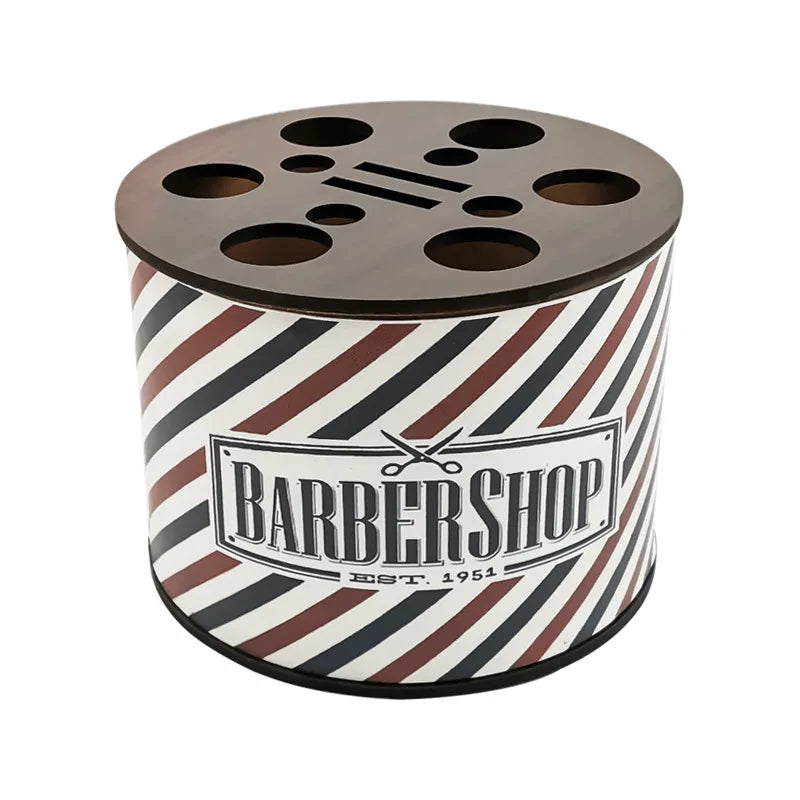 New Barbershop Round Hairdressing Tool Holder Salon Barber Scissors Comb Accessories Holder Stand