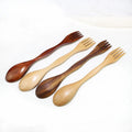 Wholesale Bulk Certification Custom Logo Bamboo Fiber Wooden Fork Spoon Spork Kit Set