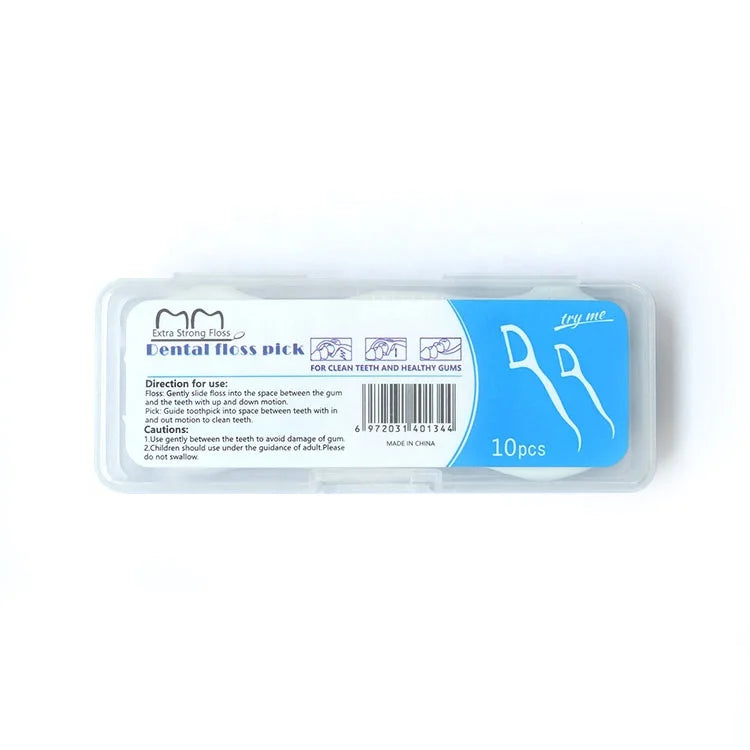 Hygienic Portable Plastic Dental Flossing Toothpick Tool Flavoured Credit Card Sized Travel Box Infor for Women