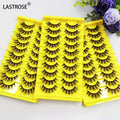 Hot Selling 10 Pairs Vegan Lashes Extensions Set Cheap Natural Long Black 3D Faux Mink Strip Eyelash
