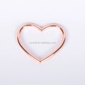 40mm Decoration Metal Garment Collar Belt Love Ring Buckle Heart Shaped Ring