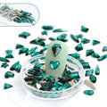 100 Pcs Green Color Heart-Shaped Nail Drill Special Shaped with Flat Bottom and Loose Rhinestones