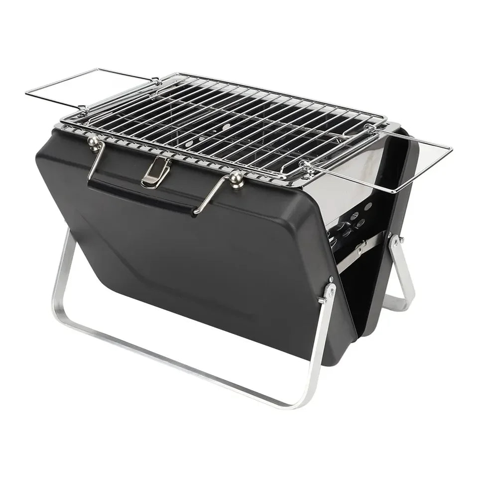 Portable Charcoal BBQ Grill Portable Charcoal Grill Non-Stick BBQ Grid Handheld Stainless Steel Park Grills for Outdoor Picnic