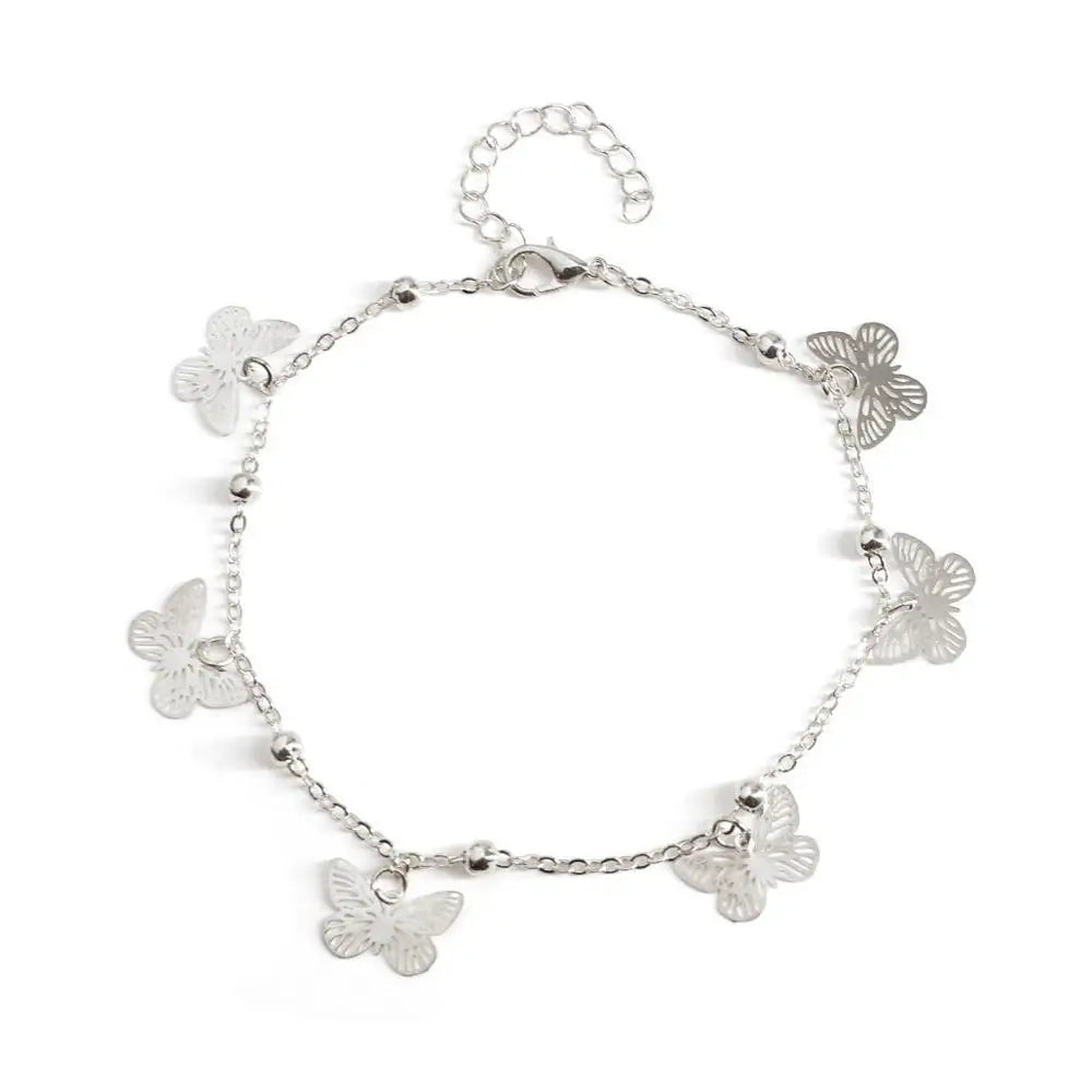 HOVANCI Hotsale 18K Gold Plating Adjustable Hollow Insect Butterfly Charm Anklet for Summer Beach Holiday