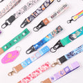 Custom Logo Printed Hand Wrist Wristlet Lanyard Short Strap Short Lanyard Keychain Key Chain With Eagle Mouth Buckle