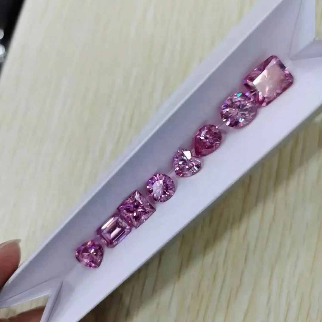 Loose Moissanite pink VVS1 Princess Cut/ square Cut 1-6ct Great Quality Factory Price