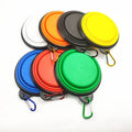New Color Collapsible Portable Reusable Foldable Silicone Cat Food and Water Feeder Drinking Flooding Dog Bowl