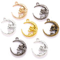 5color Alloy Moon Charm for DIY Necklace Bracelet Earrings Pendant Jewelry Crafts Making Accessories 23*27mm L638