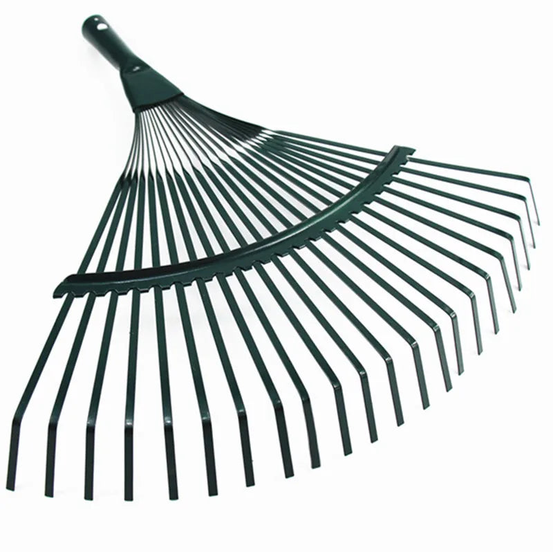 22 Tooth Rake Adjustable Durable Garden Rake for Leaves High-carbon Steel Artificial Turf Rake