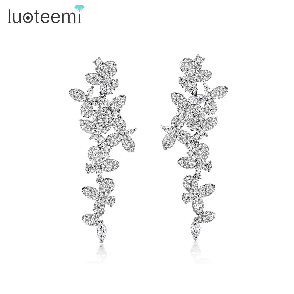 LUOTEEMI Fairy Pageant Earning Jewelry Woman Unique Big 2026 Dangle Crystal Modern Earring