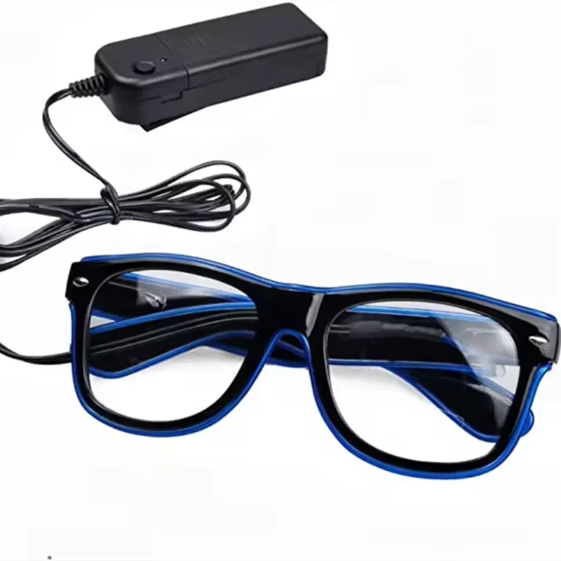 Clear Lens Light up Led Glasses El Wire Glasses for DJpartyevent