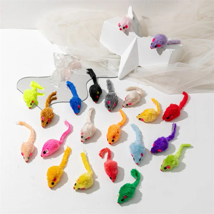 Assorted Fabric Catnip Mouse Toys for Cats