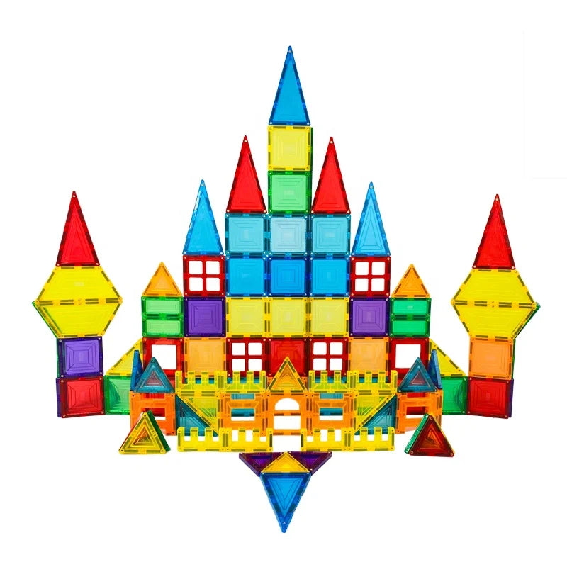 Manufactures Wholesale Educational ABS Magnetic Construction Toys Compatible Magnetic Tiles Building Blocks STEM Toys for 2-4