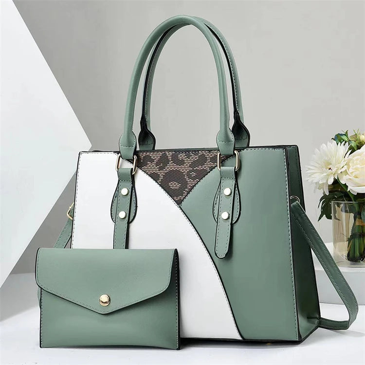 2026 Oem Quality Big White Designer Ladies Luxury Hand Bag Pu Leather Women Full Set
